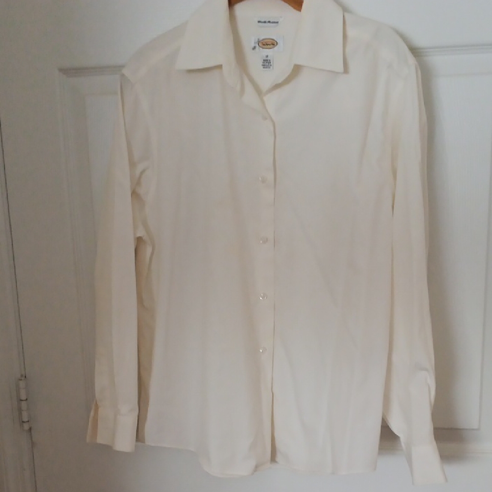 Talbots Cream Button-Up Shirt